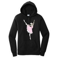 Pretty Pink Ballerina Cute Valentine Dancer Fun Pajama Women's Pullover Hoodie