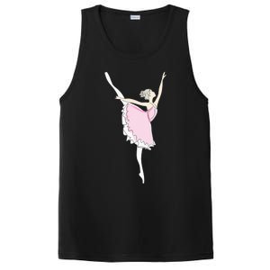 Pretty Pink Ballerina Cute Valentine Dancer Fun Pajama PosiCharge Competitor Tank