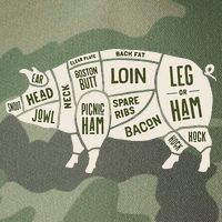 Pig & Pork Butcher Diagram Bacon Lover Legacy Tie Dye Trucker Hat