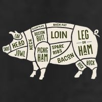 Pig & Pork Butcher Diagram Bacon Lover Cool Comfort Performance Bucket Hat