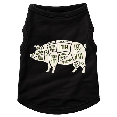 Pig & Pork Butcher Diagram Bacon Lover Doggie Tank