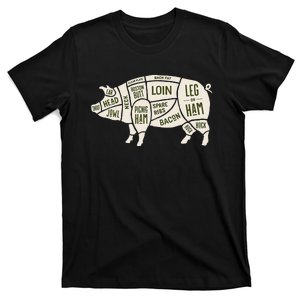 Pig & Pork Butcher Diagram Bacon Lover T-Shirt