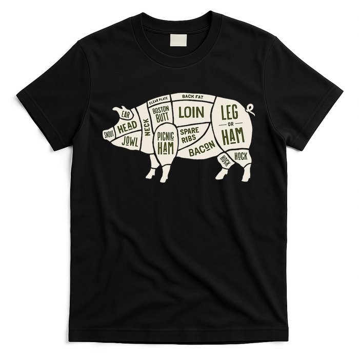 Pig & Pork Butcher Diagram Bacon Lover T-Shirt