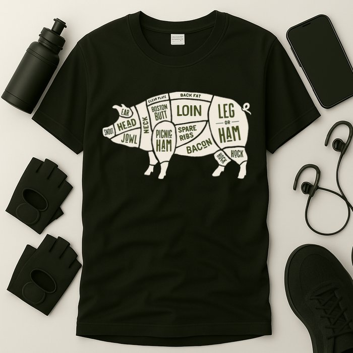 Pig & Pork Butcher Diagram Bacon Lover T-Shirt