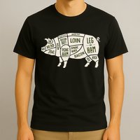 Pig & Pork Butcher Diagram Bacon Lover T-Shirt