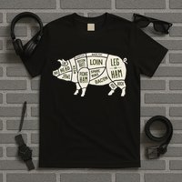 Pig & Pork Butcher Diagram Bacon Lover T-Shirt