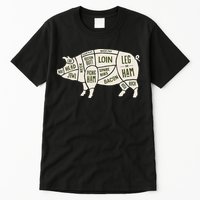 Pig & Pork Butcher Diagram Bacon Lover Tall T-Shirt