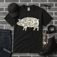 Pig & Pork Butcher Diagram Bacon Lover Tall T-Shirt