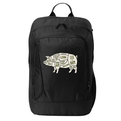 Pig & Pork Butcher Diagram Bacon Lover City Backpack