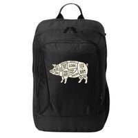 Pig & Pork Butcher Diagram Bacon Lover City Backpack
