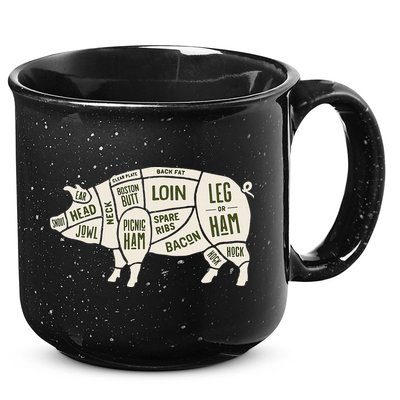 Pig & Pork Butcher Diagram Bacon Lover 15oz Campfire Ceramic Mug