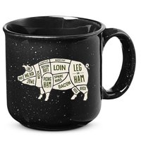 Pig & Pork Butcher Diagram Bacon Lover 15oz Campfire Ceramic Mug