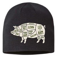 Pig & Pork Butcher Diagram Bacon Lover Sustainable Beanie