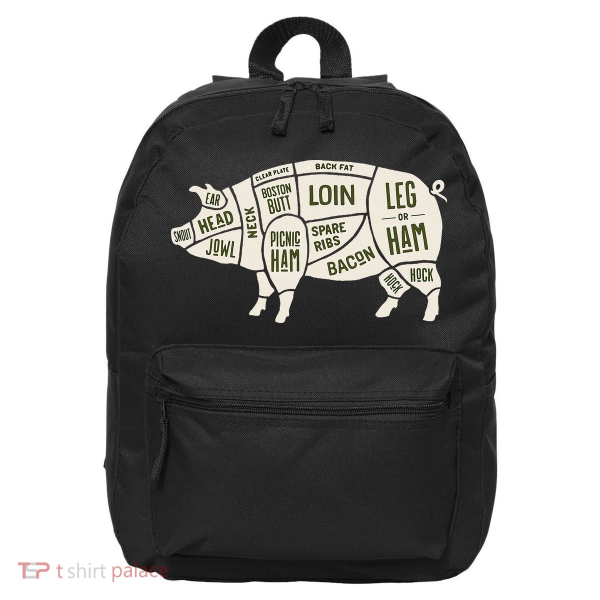 Pig & Pork Butcher Diagram Bacon Lover 16 in Basic Backpack