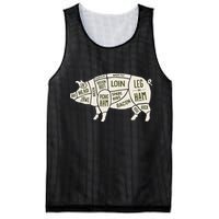 Pig & Pork Butcher Diagram Bacon Lover Mesh Reversible Basketball Jersey Tank