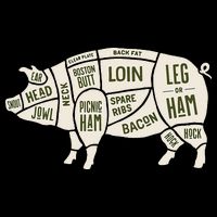 Pig & Pork Butcher Diagram Bacon Lover Mousepad