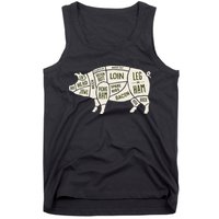 Pig & Pork Butcher Diagram Bacon Lover Tank Top