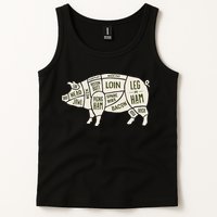 Pig & Pork Butcher Diagram Bacon Lover Tank Top