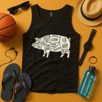 Pig & Pork Butcher Diagram Bacon Lover Tank Top