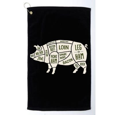 Pig & Pork Butcher Diagram Bacon Lover Golf Towel