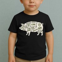Pig & Pork Butcher Diagram Bacon Lover Toddler T-Shirt