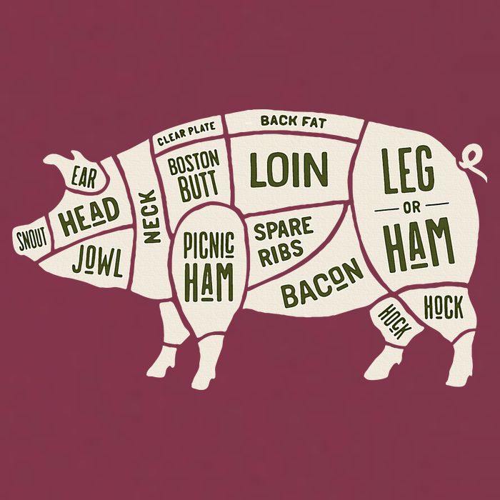 Pig & Pork Butcher Diagram Bacon Lover 16oz Travel Tumbler