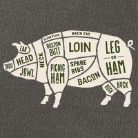 Pig & Pork Butcher Diagram Bacon Lover Cotton Canvas Backpack