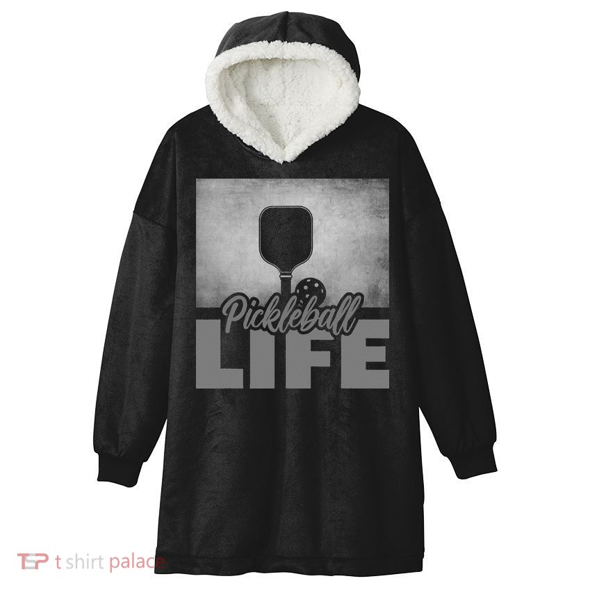 Pickleballer Pickle Baller Pickleball Player Hooded Wearable Blanket