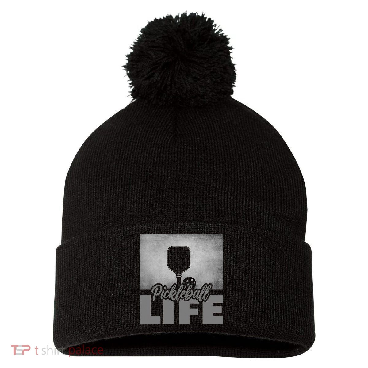 Pickleballer Pickle Baller Pickleball Player Pom Pom 12in Knit Beanie