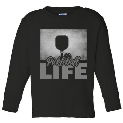 Pickleballer Pickle Baller Pickleball Player Toddler Long Sleeve Shirt