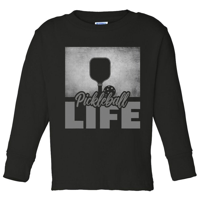Pickleballer Pickle Baller Pickleball Player Toddler Long Sleeve Shirt