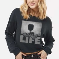 Pickleballer Pickle Baller Pickleball Player Cropped Pullover Crew