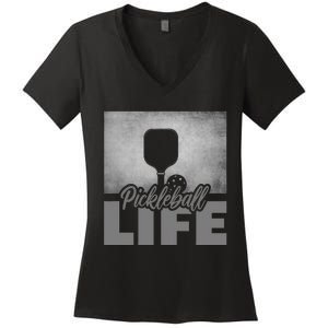 Pickleballer Pickle Baller Pickleball Player Women's V-Neck T-Shirt