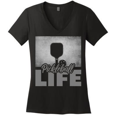 Pickleballer Pickle Baller Pickleball Player Women's V-Neck T-Shirt