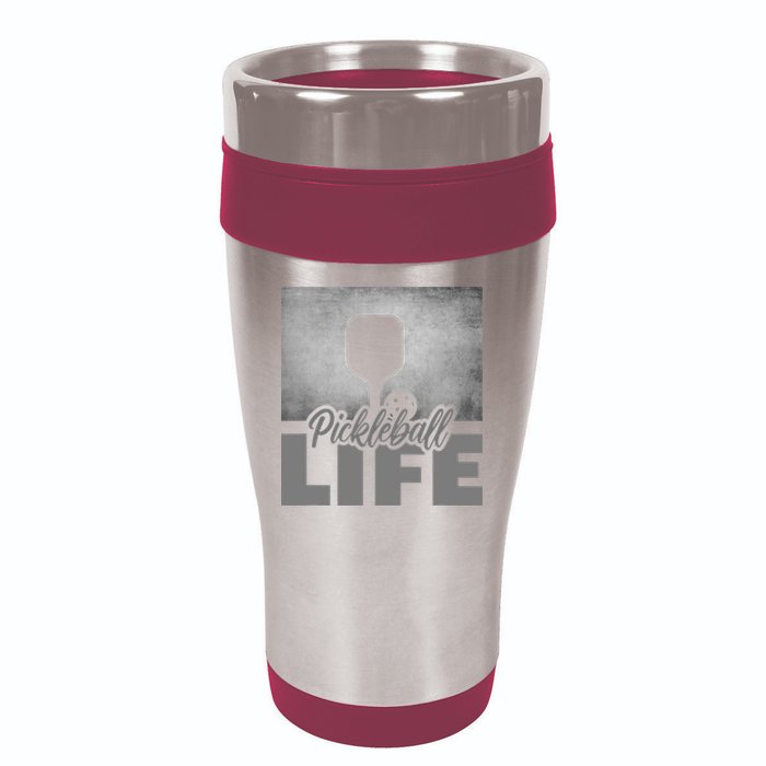Pickleballer Pickle Baller Pickleball Player 16oz Travel Tumbler