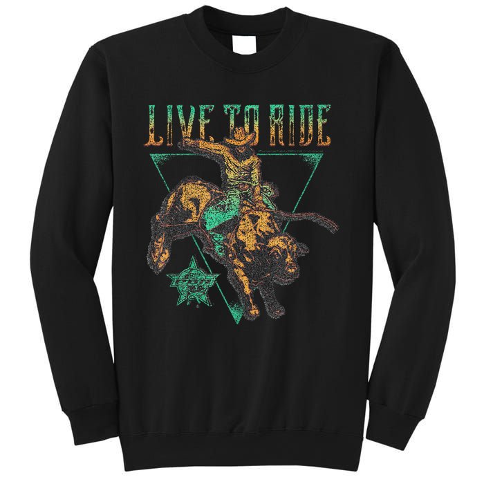 Pbr Professional Bull Riders Live To Ride Rodeo Pbr Logo Sweatshirt