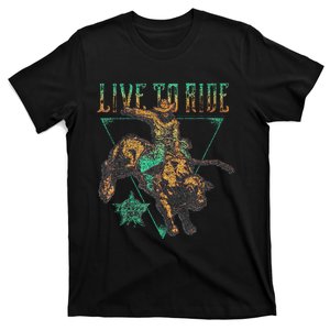 Pbr Professional Bull Riders Live To Ride Rodeo Pbr Logo T-Shirt