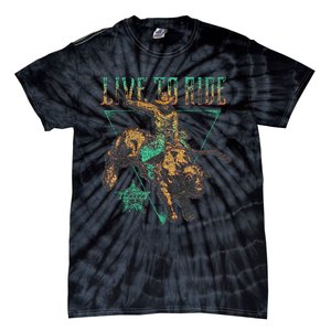 Pbr Professional Bull Riders Live To Ride Rodeo Pbr Logo Tie-Dye T-Shirt