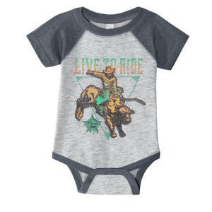 Pbr Professional Bull Riders Live To Ride Rodeo Pbr Logo Infant Baby Jersey Bodysuit