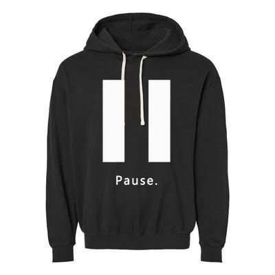 Pause. Pause Button Garment-Dyed Fleece Hoodie