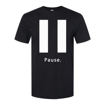 Pause. Pause Button Softstyle CVC T-Shirt