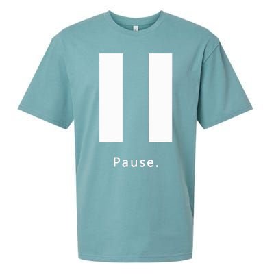 Pause. Pause Button Sueded Cloud Jersey T-Shirt