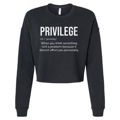 Privilege Proud Black Pride Black History Month Cropped Pullover Crew