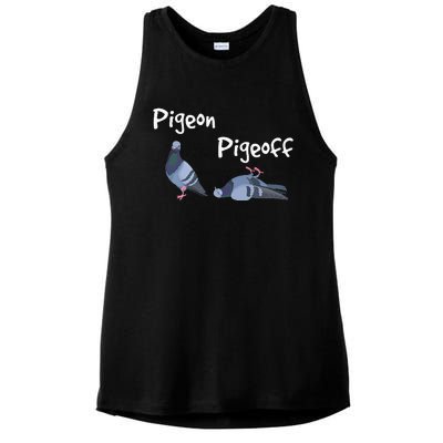 Pigeon Pigeoff Bird Birdwatcher Birdwatching Pigeon Racing Ladies PosiCharge Tri-Blend Wicking Tank