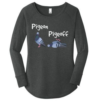 Pigeon Pigeoff Bird Birdwatcher Birdwatching Pigeon Racing Women's Perfect Tri Tunic Long Sleeve Shirt