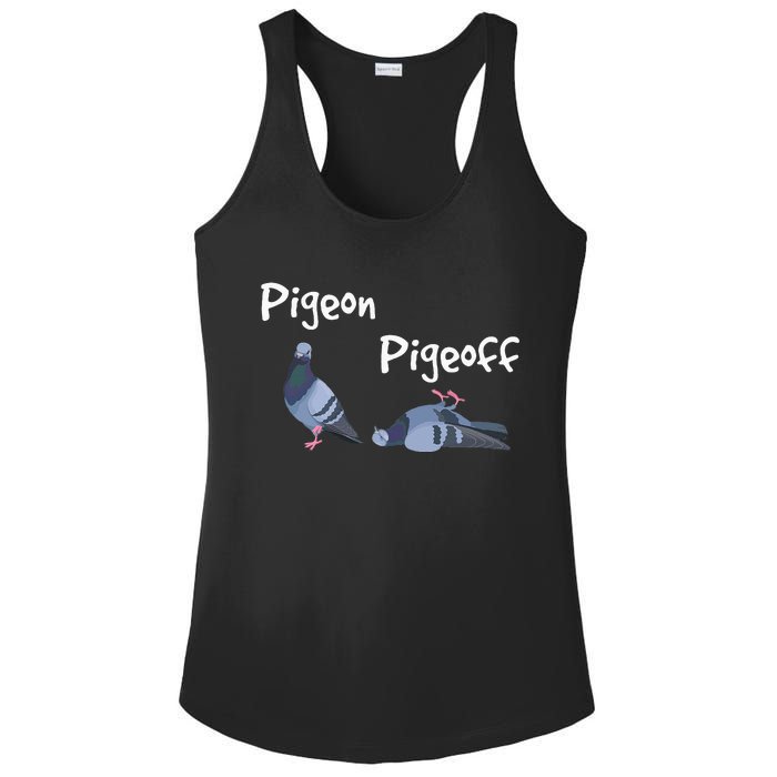 Pigeon Pigeoff Bird Birdwatcher Birdwatching Pigeon Racing Ladies PosiCharge Competitor Racerback Tank