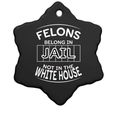 Political Pro Biden Felons Belong In Jail Not White House Ceramic Star Ornament