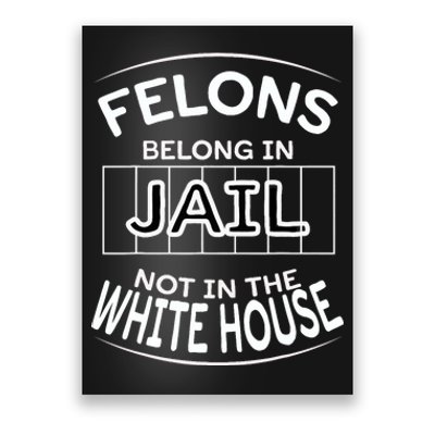 Political Pro Biden Felons Belong In Jail Not White House Poster