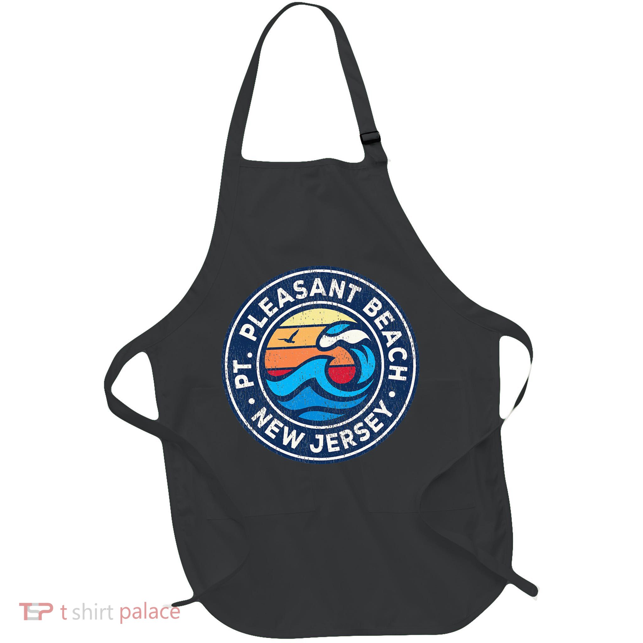 Point Pleasant Beach New Jersey Nj Vintage Nautical Waves De Apron