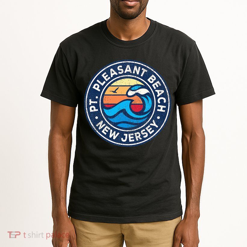 Point Pleasant Beach New Jersey Nj Vintage Nautical Waves De Tall T-Shirt